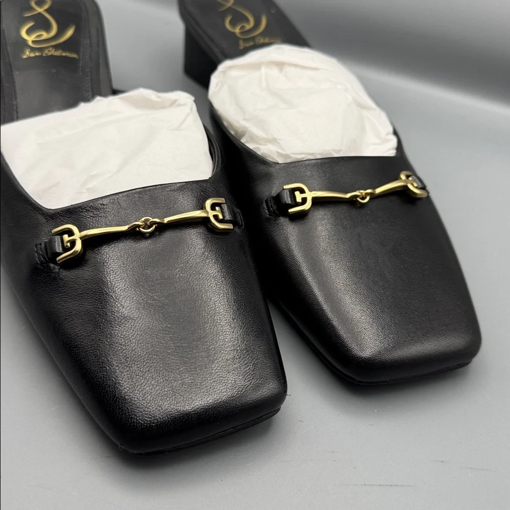 Sam Edelman Women's Ollie Black Leather Mules - Picture 2 of 4